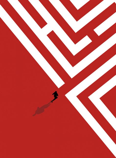 The Maze Runner Poster, Maze Runner Poster, Maze Illustration, Runner Illustration, Negative Space Graphic Design, Poster Animation, Maze Book, Maze Design, Book Cover Design Inspiration