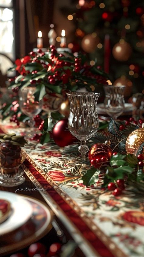 Moody Christmas, Burgundy Christmas, Christmas Table Ideas, Wine Dinner, Dark Christmas, Christmas Tablescape, Christmas Decorations Living Room, Christmas Room Decor, White Christmas Decor