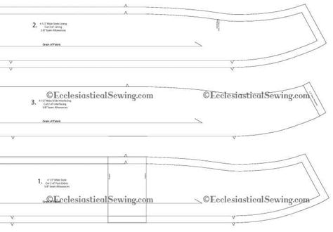 4-one-half-inch-pastoral-stole-pattern Stole Pattern Sewing, Clergy Stole Pattern Free, Clerical Stoles, Stole Ideas, Sew For Beginners, Liturgical Stoles, Stole Pattern, Priest Stole, Clergy Stoles