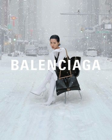 Balenciaga Aesthetic Outfit, Balenciaga Campaign, Balenciaga Aesthetic, Winter Editorial, Winter Campaign, Snow Photoshoot, Winter Shoot, Christmas Campaign, Alexa Demie