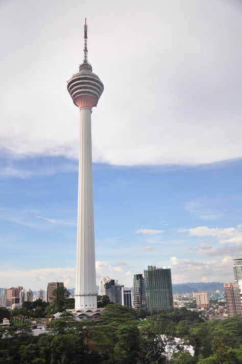 The Kuala Lumpur Tower, Menara Kuala Lumpur. Source: asien.net Pahang Flag, Menara Kuala Lumpur, Jungle Park, Malaysian Culture, Malaysian Flag, Kl Tower, Culture Collage, Kuala Lampur, Communication Tower