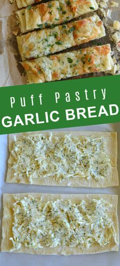 Puff Pastry Rolls Appetizers, Puff Pastry Streusel, Puff Pastry And Boursin Cheese, Quick Dinner Breads, Meals With Puff Pastry, Garlic Cheese Puff Pastry, Puff Pastry Italian Appetizers, Garlic Bread Puff Pastry, Puff Pastry Garlic Cheese Bread