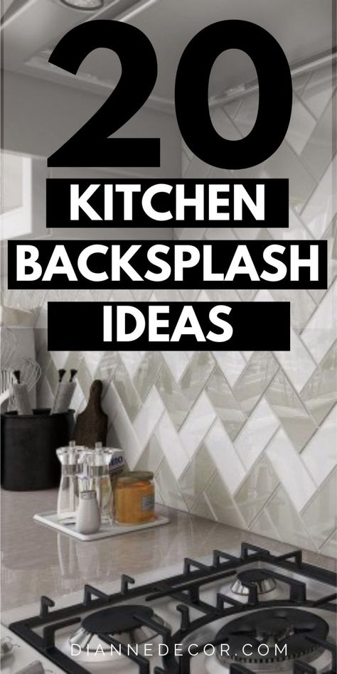 One of the most cost-effective ways to update your kitchen is to look into new kitchen backsplash ideas. Here are 20 to check out. #kitchenbacksplashideas #kitchen #kitchendesign #homedecor #decor #decoratingonabudget Luxury Black Kitchen Design, Kitchen Flashback Ideas, Wall Tiles Design For Kitchen, Cost Effective Kitchen Remodel, Tiles In Kitchen Wall, Stove Splashback Ideas, Kitchen Splash Backsplash Ideas, Luxury Backsplash Kitchen, Luxury Kitchen Backsplash Ideas