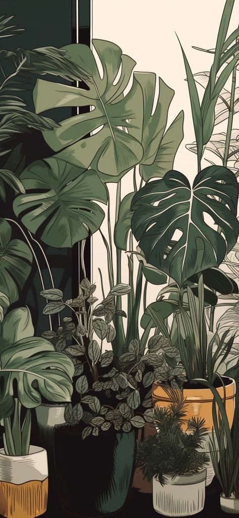 Plant Room Wallpaper, Leafy Iphone Wallpaper, Witchy Phone Wallpaper Aesthetic, Herb Aesthetic Wallpaper, Plant Aesthetic Wallpaper Drawing, Sage Green Iphone Wallpaper Aesthetic, Ipad Paper Wallpaper, Ipad Wallpaper Aesthetic Plants, Ipad Wallpaper Aesthetic Men