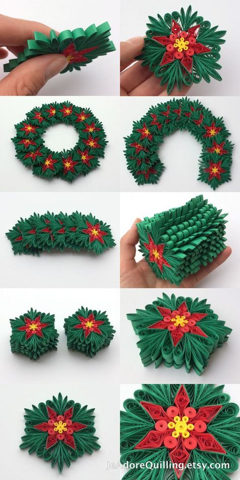 Quilled Christmas, Yellow Christmas, Christmas Quilling, Paper Quilling For Beginners, Trending Crafts, Office Corporate, Art And Craft Ideas, Winter Ornaments, Quilling Christmas