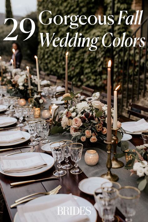 Best Colors For Fall Wedding, April May Wedding Colors, Fall Wedding Color Combinations, Wedding Color Schemes For November, Fall Neutrals Wedding, Fall City Wedding Colors, Elegant Wedding Schemes, Wedding Color Schemes Fall Green, Simple Elegant Wedding Theme Color Schemes