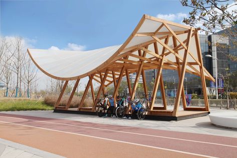 Outdoor Pavilion Architecture, Timber Pavilion, Wooden Pavilion, Building Foundation, Timber Architecture, Pavilion Architecture, Pavilion Design, Garden Pavilion, Temporary Structures