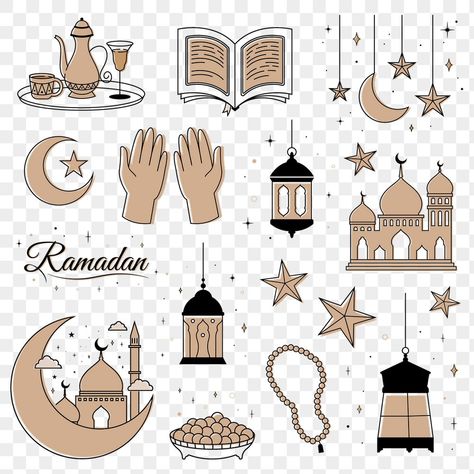 Ramadan Decorations Printables, Image Ramadan, Poster Ramadhan, Logo Arabic, Islamic Stickers, Art Deco Logo, Islamic Journal, Ramadan Png, Ramadan Planner