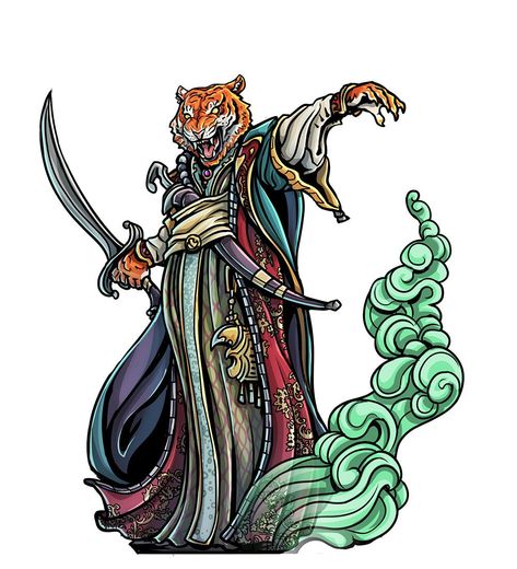 Rakshasa Rakshasa Dnd, Art Deco Speakeasy, Gangsta Art, Anthro Animals, Evil Character, Dnd Monster, Evil Characters, Monster Manual, Creature Fantasy