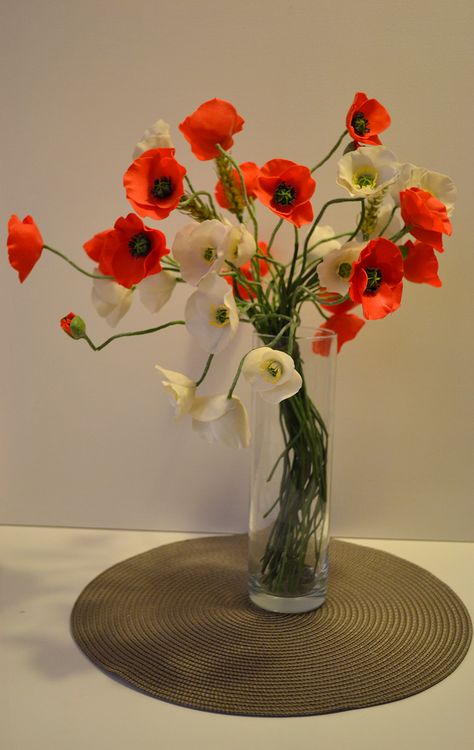 Flower Arrangements With Poppies, Poppies Bridal Bouquet, Red Poppies Bouquet, Red Poppy Bouquet Wedding, Icelandic Poppies Bouquet, Poppies Wedding Flowers, Red Poppy Bouquet, Red And Orange Bouquet, White Poppy Bouquet