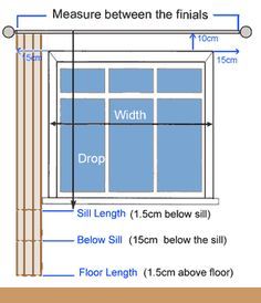 Measuring Curtains Tenda Tutorial, Measuring Curtains, Window Treatments Living Room, Eyelet Curtains, Interior Design Guide, Custom Drapes, Design Rules, Diy Window, Window Dressing