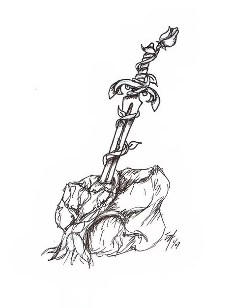 "The Sword in the Stone." Excalibur Tattoo, Stone Tattoo, Disney Sleeve, Rock Tattoo, Simple Tattoos For Guys, Roi Arthur, Dope Tattoos, Racoon, King Arthur