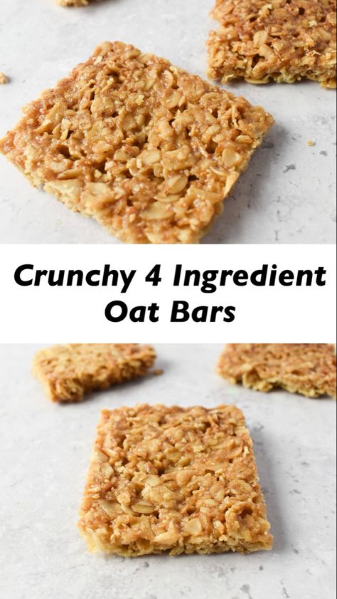 Crunchie Recipes, Oat Bars Healthy, Cereal Bars Recipes, Oat Bar Recipes, Oats Snacks, Breakfast Bars Recipe, Diet Cookies, Healthy Bars, Crunchy Granola