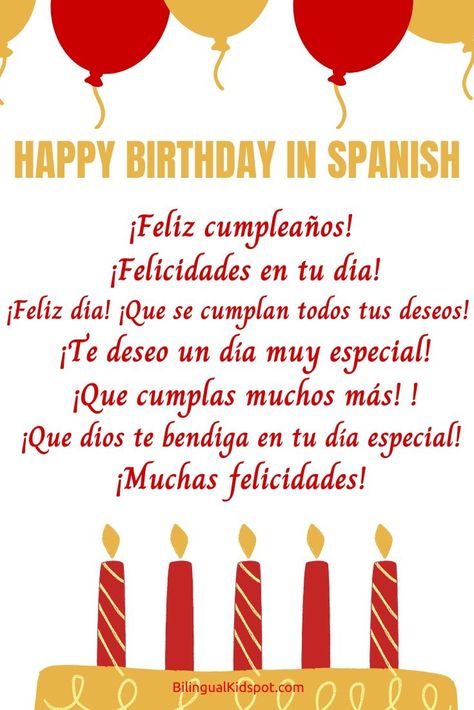 How to Say Happy Birthday in Spanish Happy Birthday Song Lyrics, Dads Birthday Ideas, Birthday Text Message, Happy Birthday Lyrics, Happy Birthday Text Message, Thank You Note Wording, Spanish Birthday Wishes, Happy Birthday My Brother, Happy Birthday Dear Friend