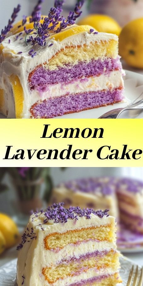 Lemon Lavender Dream Cake combines the refreshing tang of lemon with the subtle floral notes of lavender, offering a unique flavor experience. Perfect for springtime gatherings or whenever you need a charming dessert to impress your guests. #LemonLavenderCake #SpringBaking #FloralsinFood #CitrusDessert #HomeBakedCake #CakeDecorating #BakingFromScratch #ButtercreamLover #LavenderLove #FlavorFusion Vanilla And Lavender Cake, Swirled Blackberry Lavender Sheet Cake, Recipes With Lavender Extract, Lavender Dessert Table Ideas, Lemons And Lavender, Unique Dessert Ideas For Wedding, Lavender Vanilla Cake, Lemon Lavender Tart, Lavender Lemon Cake Recipe