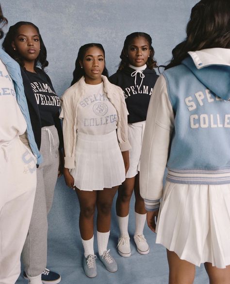 Collegiate Aesthetic Women, Spelman Outfit, Spelman Founders Day Outfit, Black Collegiate Aesthetic, Spellman College Aesthetic, Preppy Collegiate Aesthetic, Spellman College, Hbcu College Aesthetic, Black Sorority