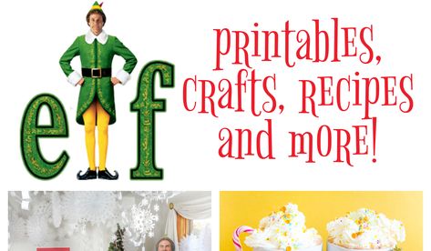 Buddy The Elf Christmas Table, Buddy The Elf Activities, Elf Movie Night Free Printable, Buddy The Elf Quotes Printables Free, Free Buddy The Elf Printables, Elf Movie Characters, Buddy The Elf Diy Decorations, Elf Movie Tree, Buddy The Elf Themed Christmas Decor