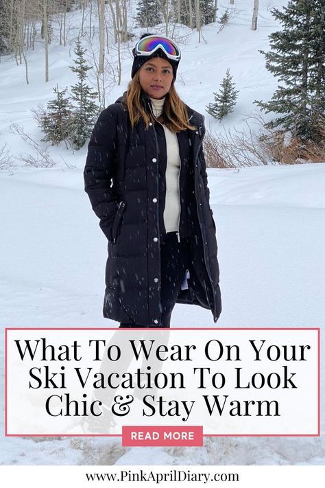 Gear up for the ultimate ski vacation with my latest ski resort fashion blog post on what to wear to look chic on a ski trip! From stylish ski jackets for women to cozy ski lodge outfits, I've got your winter ski wardrobe capsule covered. Explore the perfect blend of fashion and function as I guide you through the must-have ski outfits for hitting the slopes in style. Click the link to read more and elevate your ski fashion game today! Ski Resort Fashion, Ski Jackets For Women, Cozy Ski Lodge, Ski Outfits, Ski Vacation, Best Winter Outfits, Resort Fashion, Ski Season, Wardrobe Capsule