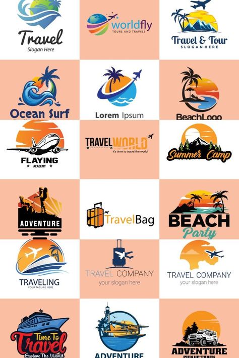 I will design travel, adventure, outdoor and travel agency logo Travel Logos, Candle Logo Design, Travel Agency Logo, Tourism Design, Tourism Logo, Media Branding Design, Logo Board, Logo Travel, Jewelry Logo Design