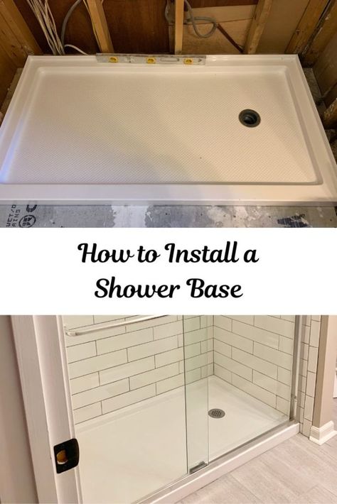 Shower Base Ideas, Acrylic Shower Base, Shower Remodel Diy, Building Stairs, Base Ideas, Bathtub Drain, Diy Shower, Shower Pan, Shower Base