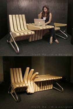 Eco Furniture, Cool Inventions, Smart Design, Unique Furniture, Design Interior, Cool Furniture, Woodworking Projects, Wood Projects, A Table