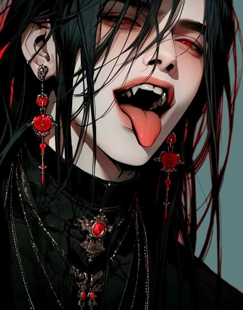 Vampire Boyfriend, Hot Anime, Red Eyes, Anime Boys, Anime Boy, Anime Guys, Black Hair, Character Art, Anime Art