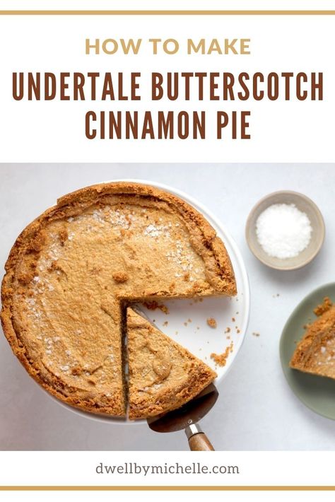 Butterscotch Pie Undertale, Butterscotch Cinnamon Pie Recipe, Undertale Butterscotch Cinnamon Pie, Cinnamon Butterscotch Pie, Fall Pies Recipes Easy, Winter Pies, Butterscotch Cinnamon Pie, Fall Pie Recipes, Butterscotch Pie Recipe