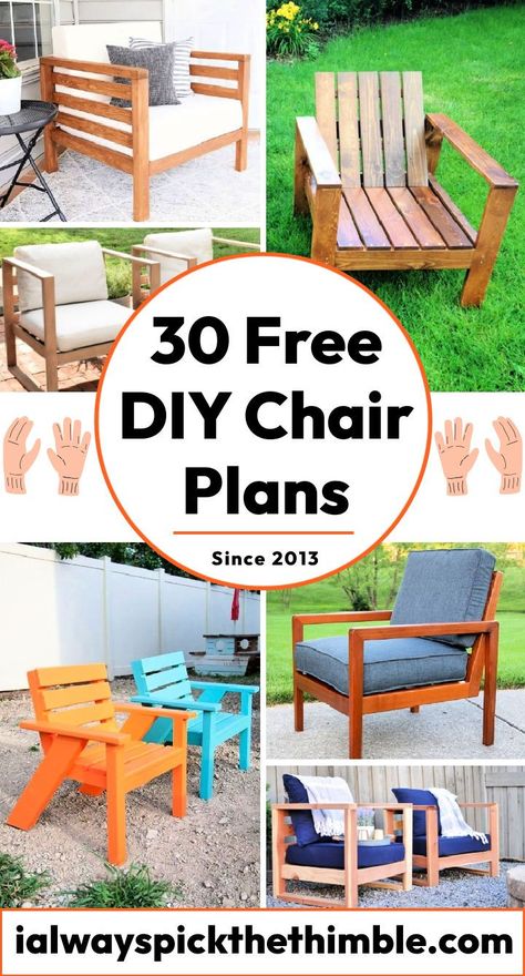 30 Easy DIY Chairs: How To Build a Chair at Home Outdoor Board Games, Outdoor Chairs Diy, Patio Chairs Diy, Wooden Patio Chairs, Diy Chairs, Wood Patio Chairs, Patio Outdoor Furniture, Easy Patio, Homemade Garden