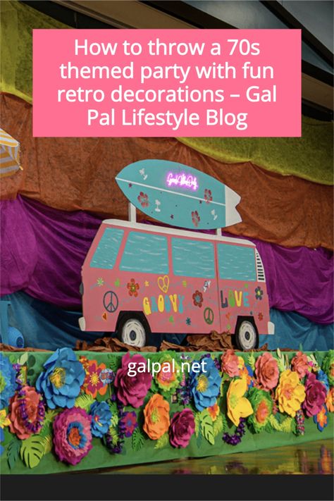 70 Themed Birthday Party Ideas, Seventies Party Ideas 1970s, 1970s Decorations Party, 60s 70s Party Decorations, 70s Theme Decor, 70s Theme Decorations, Decades Party Decorations Diy, Diy 70s Decor Parties Decorations, Seventies Party Decorations