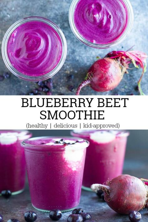 Savory Smoothies, Simple Blueberry Smoothie, Smoothie Recipes With Oats, Easy Blueberry Smoothie, Smoothie Recipes Flat Belly, Blueberry Smoothie Recipes, Recipes With Oats, Beets Smoothie Recipes, Protein Blueberry