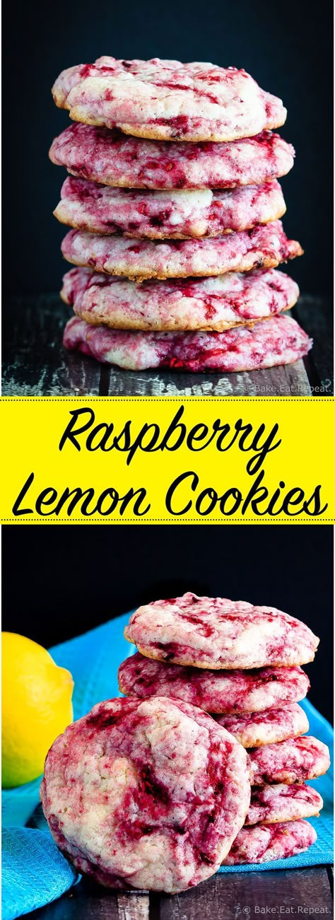 Raspberry Lemon Cookies, Lemon Cookies Recipes, Brownie Cheesecake, The Best Cookies, Raspberry Recipes, Brownie Desserts, Best Cookies, Lemon Raspberry, Lemon Cookies