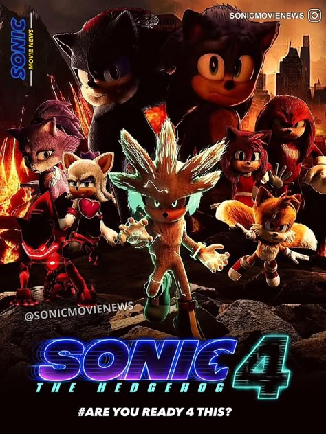 Sonic 3 Poster, Sonic Movie 3 Shadow, Shadow Sonic 3, Shadow The Hedgehog Movie, Sonic Poster, Sonic Movie Fanart, Sonic 3 Movie, Sonic The Hedgehog 4, Imprimibles Harry Potter