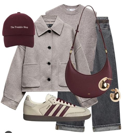 Zara 2024 Autumn, Zara Outfits 2024, Zara Outfit 2024 Autumn, Zara Outfit 2024, Europe Winter Outfits, Work Ootd, Japan Outfits, Zara Style, Burgundy Outfit