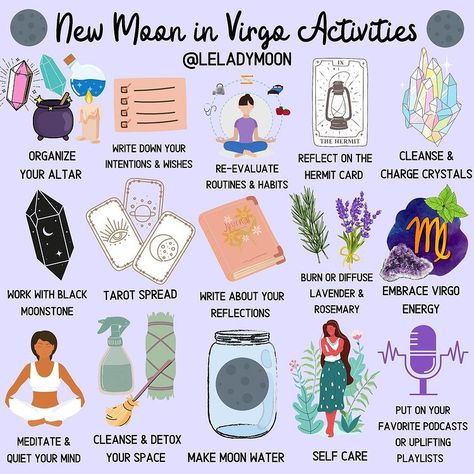 New Moon In Virgo, Virgo September, Divination Magic, Moon In Virgo, Finding Meaning In Life, Witch Things, Free Tarot Reading, Charge Crystals, New Moon Rituals