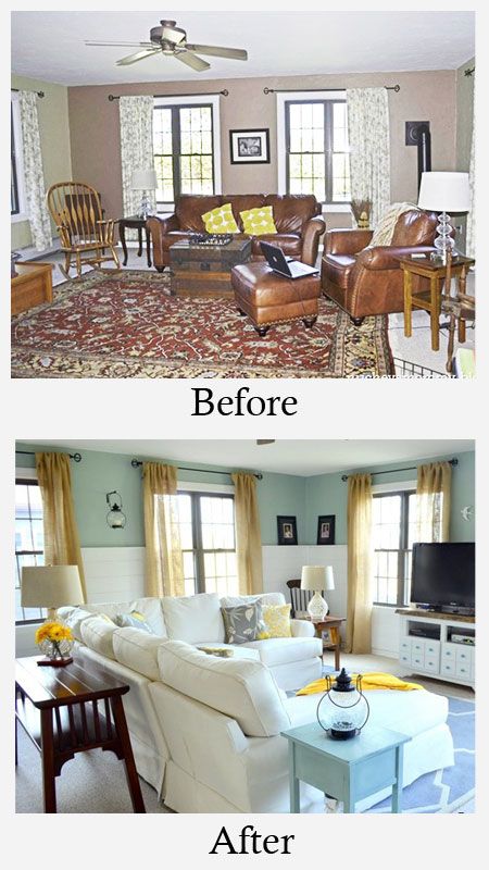 Small Living Room Makeovers • Tips, Ideas and Before and Afters. Including, from 'four generations, one roof', this wonderful family room makeover. Living Room Makeovers, Family Room Makeover, Living Tv, Room Makeovers, Living Room Remodel, After Pictures, Face Lift, Room Remodeling, Before And After Pictures