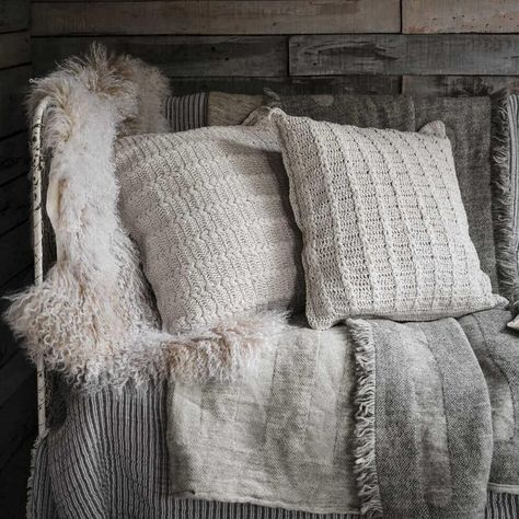 Creating a fresh look in your home can be as simple as a new luxury cushion or throw, placed beautifully in your space. Whether you're looking for 100% linen or authentic Nordic sheepskin, you'll find something that’s just the right fit for you. All our blankets and cushions are beautifully tactile - we're slightly obsessed with texture here! So snuggle up with our sumptuous colours and carefully selected materials, and get really cosy. Beds Aesthetic, Hamptons House Interior, Japandi Living Room Design, Japandi Bedroom Ideas, Japandi Furniture, Japandi Home Decor, Modern Luxury Living Room, Cushions Uk, New Room Decor