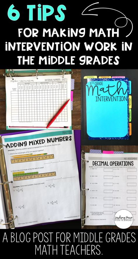 Middle School Math Intervention Math Rti, Math Lab, Math 8, I Love Math, Math Intervention, Math Manipulatives, Secondary Math, 6th Grade Math, 8th Grade Math