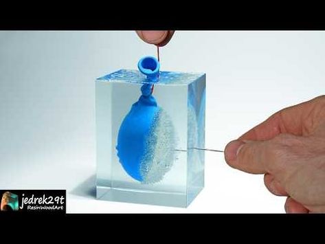 Balloon EXPLODES in Clear Epoxy Resin. What happens? - YouTube 3d Epoxy, Crystal Clear Epoxy Resin, Epoxy Clay, Ice Resin, Art Pierre, Clear Epoxy Resin, Clear Epoxy, Resin Ideas, Resin Diy