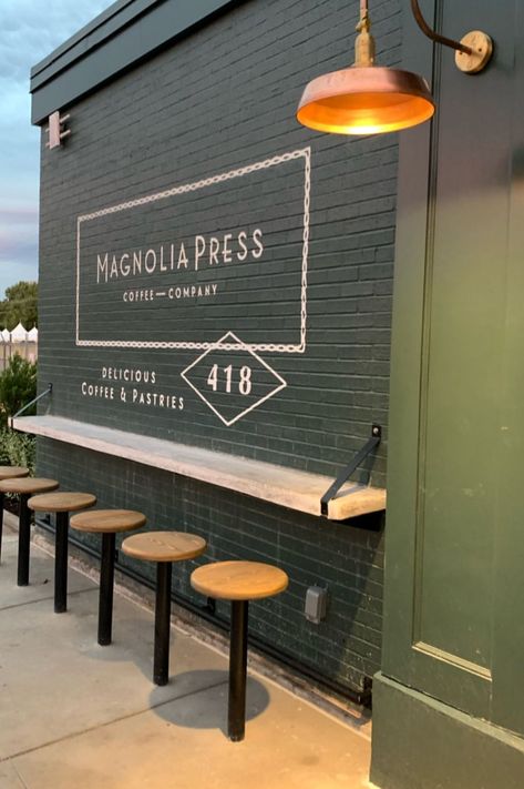 Magnolia Press, Small Restaurant Design, Mini Cafe, Small Coffee Shop, Coffee Shop Interior Design, Small Restaurant, Cafe Shop Design, Coffee Shops Interior, Waco Texas