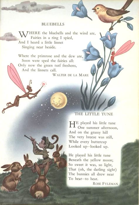 From 1949 edition Childcraft books. Childcraft Books, Nursery Rhymes Poems, Fairy Quotes, Old Nursery Rhymes, Childrens Poems, Childrens Poetry, Kids Poems, Art Magic, New Fantasy