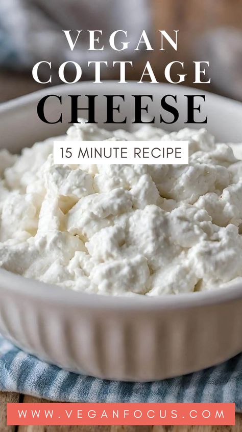 Say hello to Vegan Cottage Cheese! It’s a friendly, plant-based substitute for regular dairy cottage cheese. It’s perfect as a side dish, topping, or ingredient in various dishes. You can whip it up in about 15 minutes (excluding draining tofu time). This recipe makes around 2 cups, and it’s quick and easy to make. It’s a delightful, dairy-free, protein-packed addition to your meals. Enjoy, and add a touch of goodness to your meals! Dairy Free Cheese Alternatives, How To Make Dairy Free Cheese, Dairy Free Cottage Cheese Recipe, Tofu Cottage Cheese, Vegan Cottage Cheese Recipe, Diy Dairy Free Cheese, Recipes Using Vegan Cream Cheese, Dairy Free Cottage Cheese, Vegan Blue Cheese Recipe