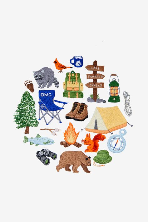 Camping
Intermediate Embroidery Pattern  - DMC Machine Embroidery Thread, Tapestry Kits, Punch Needle Patterns, Needlepoint Patterns, Knitting Kits, Needlepoint Kits, Crochet Kit, Baby Yarn, Yarn Shop