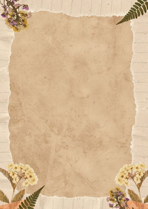 Beige Vintage Scrapbook Blank Page Border A4 Document - Templates by Canva Aesthetic Page Borders Vintage, Beige Template, Beige Paper Background, Vintage Template Background Landscape, Old Notebook Page Background, Old Beige Paper Background, Word Template Design, Book Art Projects, Old Paper Background