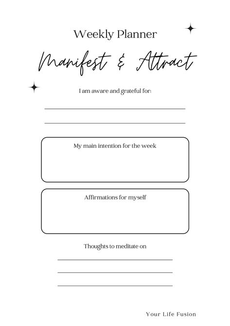 Manifest and Attract Planner.pdf Manifest Planner, Manifesting Planner, Manifestation Template, Manifestation Journal Ideas, Vision Wall, Manifestation Planner, Manifesting Abundance, Planner Pdf, Aesthetic Template