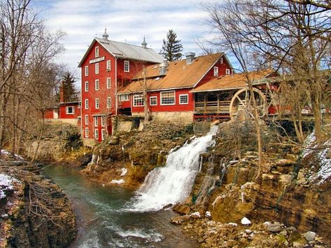 Clifton Mill - Clifton, Ohio Yellow Springs Ohio, Yellow Springs, Covered Bridge, A Barn, Springs, Ohio, Bridge, Building, Yellow