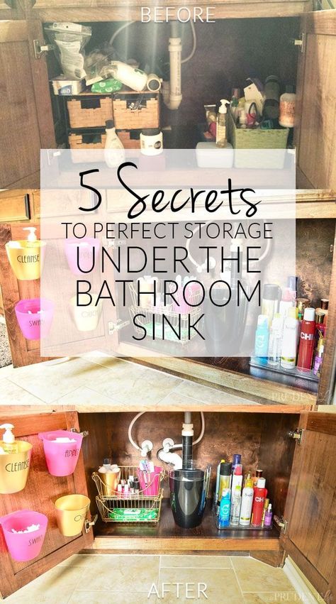 Have a mess under the bathroom sink? Try these quick tips for getting it under control once and for all. Bathroom Under Sink Organization, Under Bathroom Sink, Under The Sink Organization, Bathroom Under Sink, Bathroom Sink Organization, Sink Organization, Diy Bathroom Storage, Under Sink Organization, Sink Storage