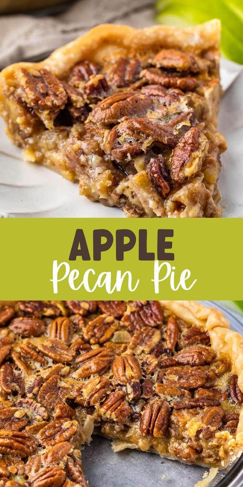 Unique Pie Recipes, Fall Pies Recipes, Apple Pecan Pie, Thanksgiving Pie Recipes, Unique Pies, Pecan Desserts, Pecan Pie Filling, Crazy For Crust, Best Apple Pie