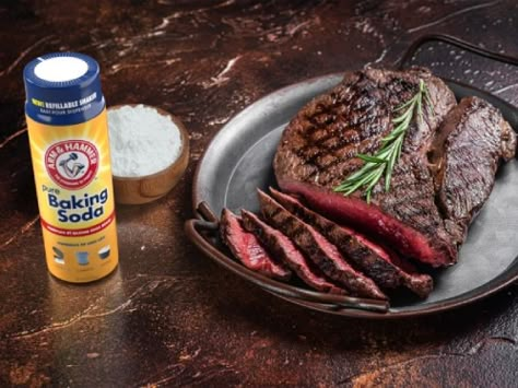 Why You Should Tenderize Meat with Baking Soda | Arm & Hammer Meat Tenderizer Recipe, Velveting Meat, Tenderizing Steak, Tenderizing Meat, Baking Soda Benefits, Ground Beef And Potatoes, Food Advice, Marinated Beef, Beef And Potatoes