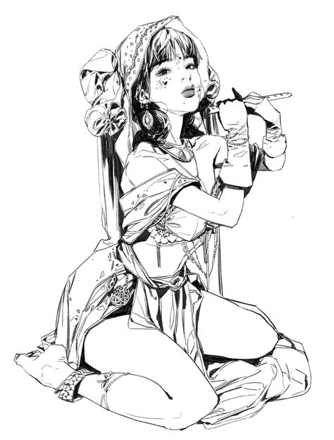 ArtStation - [Line works], sungmoo heo Arte Punk, 캐릭터 드로잉, Arte Sketchbook, Ink Illustrations, 영감을 주는 캐릭터, Illustration Character Design, Drawing Inspo, Drawing Poses, Art Reference Photos