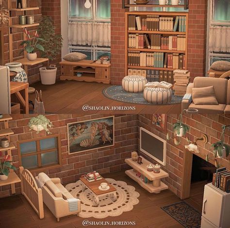 Animal Crossing Designs on Instagram: “A cozy bedroom for someone who enjoys reading 📚 @shaolin.horizons did a great job creating a warm and inviting atmosphere!…” Cozy Animal Crossing House, Acnh Cottagecore House Ideas, Animal Crossing Relaxing Reading Room, Cozy Bedroom Animal Crossing, Animal Crossing Library Indoor, Acnh Room Design Ideas, Acnh Kiki House Design, Eloise Reading Room Animal Crossing, Animal Crossing Reading Room